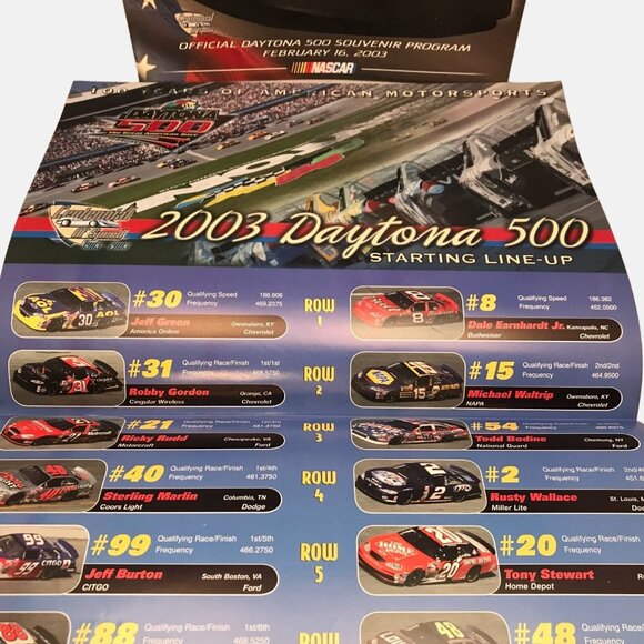Daytona 500 2003 Race Program + Lineup - Dale Earnhardt Jr & Jeff Green on Cover - Picture 4 of 7